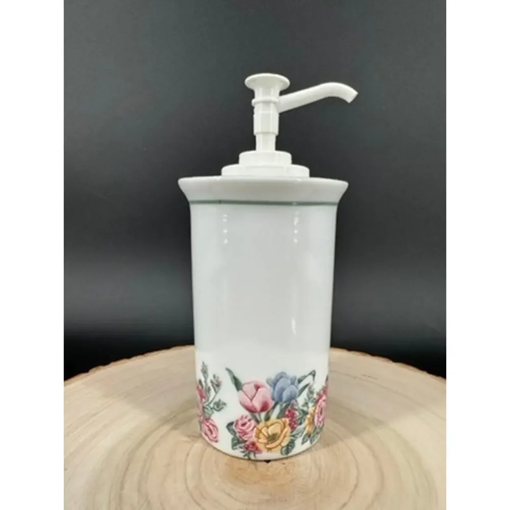 Vintage Bill Blass Floral Festival Soap Dispenser Andre Richard Japan 1986